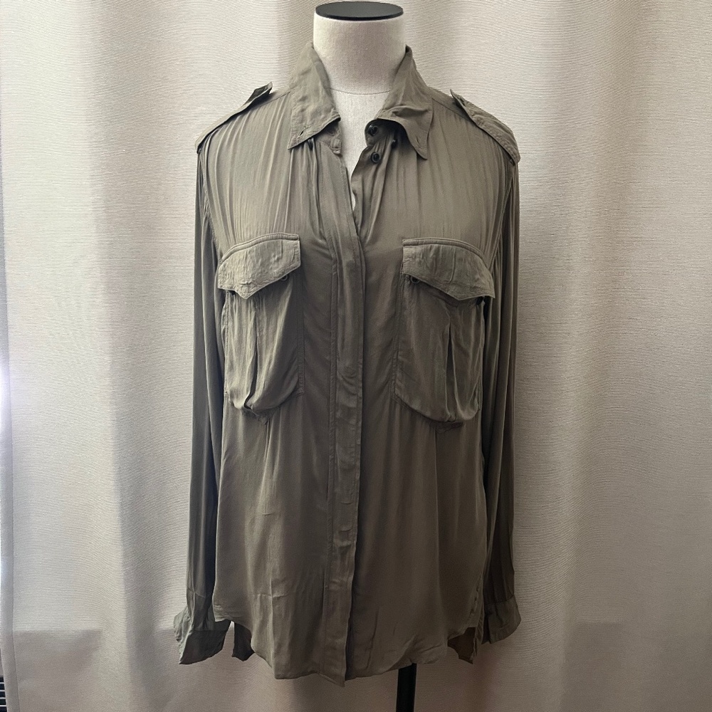 Isabel marant khaki shirt sz34